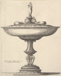 Süs saplı geniş bir fincan, 1646. by Wenceslaus Hollar