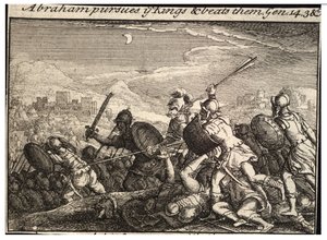İbrahim krallarla savaşır. durum 2 by Wenceslaus Hollar
