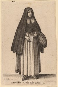Köln Hizmetçisi by Wenceslaus Hollar