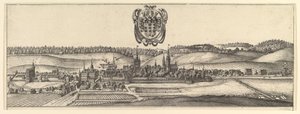 Ansbach ve Coburg, a ve b iki görünümün a görünümü, 1625-77. by Wenceslaus Hollar