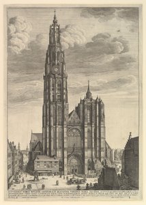 Antwerp Katedrali Prospektüsü Tvrris Ecclesiæ Cathedralis, 1625-77 by Wenceslaus Hollar