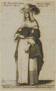 anvers kadın by Wenceslaus Hollar