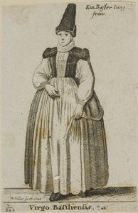 Basel Kadını by Wenceslaus Hollar