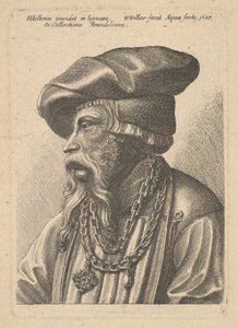 Zincir kolyeli sakallı adam, 1647. by Wenceslaus Hollar