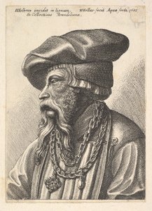 Zincir kolyeli sakallı adam, 1647. by Wenceslaus Hollar