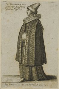 Kaliteli Bohem Kadın by Wenceslaus Hollar