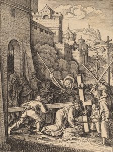 Haç taşımak. by Wenceslaus Hollar
