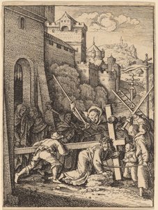Haç taşımak by Wenceslaus Hollar
