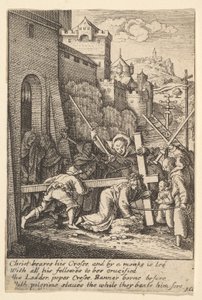 Haç taşımak, 1625-77. by Wenceslaus Hollar