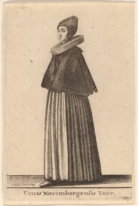 Bir Nürnberg vatandaşının karısı by Wenceslaus Hollar