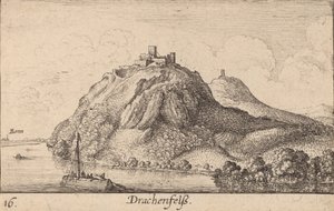Drachenfels, 1635. by Wenceslaus Hollar