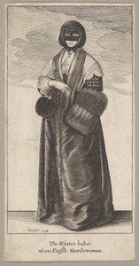 İngiliz Bayan Kış Kostümü Bir İngiliz Gentlewoman