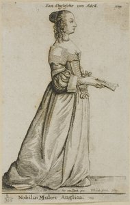 İngiliz asilzadesi by Wenceslaus Hollar