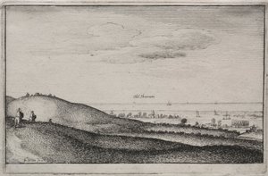 İngilizce Görünümler: Eski Shoreham, 1645. by Wenceslaus Hollar