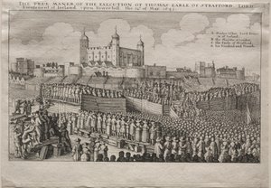 Strafford Kontunun İnfazı, 1641. by Wenceslaus Hollar