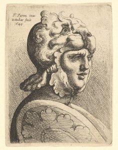 Miğferli Kafa, 1645. by Wenceslaus Hollar