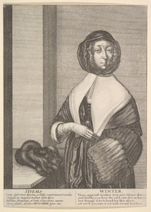 Hyems - Kış Üç çeyrek uzunluktaki mevsimler, 1641. by Wenceslaus Hollar