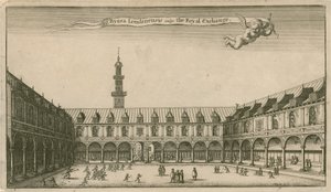 Royal Exchange, Londra iç by Wenceslaus Hollar