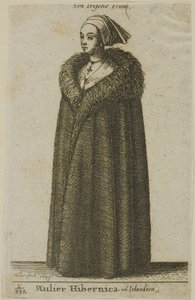 İrlandalı kadın by Wenceslaus Hollar