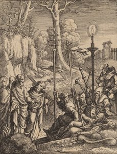 İsa, Düşmanlarıyla Yüzleşiyor. by Wenceslaus Hollar