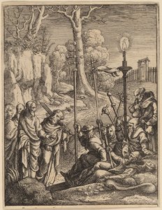 İsa, Düşmanlarıyla Yüzleşiyor by Wenceslaus Hollar