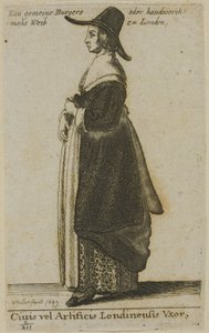 Londra Karısı by Wenceslaus Hollar