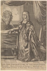 Mary, Orange Prensesi, 1625-77. by Wenceslaus Hollar