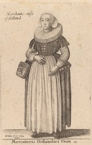 Hollandalı bir tüccarın karısı, 1644. by Wenceslaus Hollar