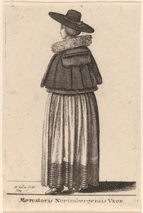 Bir Nürnberg tüccarının karısı by Wenceslaus Hollar