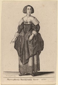 Parisli Tüccarın Karısı by Wenceslaus Hollar