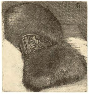 Brocade bantlı manşon by Wenceslaus Hollar