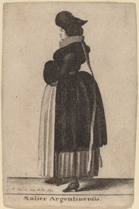 Arjantinli kadın by Wenceslaus Hollar