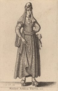 Türk saray mensubu, 1644 by Wenceslaus Hollar