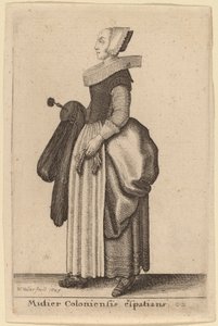 Köln Kadın Expatiens by Wenceslaus Hollar