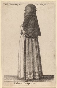 kadın Diepana by Wenceslaus Hollar