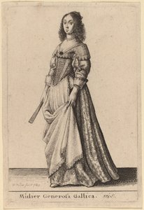 asil fransız kadın by Wenceslaus Hollar