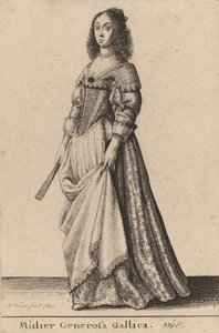 Bir Fransız Soylu Kadın, 1643 by Wenceslaus Hollar