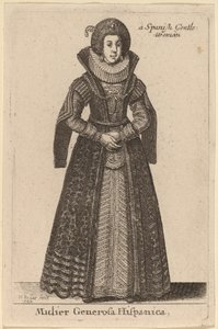 asil ispanyol kadın by Wenceslaus Hollar