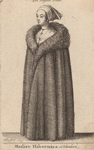 İrlandalı veya İrlandalı kadın, 1649 by Wenceslaus Hollar