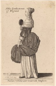 Asil veya Asil İngiliz kadını by Wenceslaus Hollar