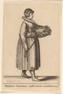 Düşük kondisyonlu İsveçli kadın by Wenceslaus Hollar