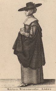 Güneyin Kadını, 1643 by Wenceslaus Hollar