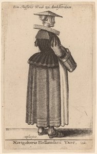 Hollandalı tarayıcının karısı by Wenceslaus Hollar