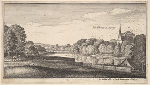 Albury yakınlarında, 1645. by Wenceslaus Hollar