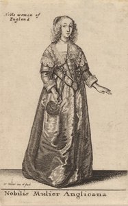 Ünlü bir Anglikan kadın. by Wenceslaus Hollar