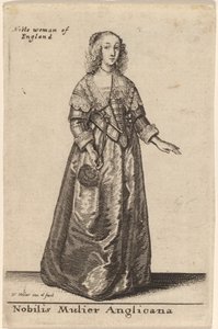 Ünlü bir Anglikan kadın by Wenceslaus Hollar