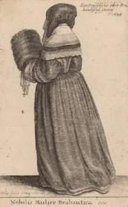 Soylu Brabantica Kadını, 1649 by Wenceslaus Hollar