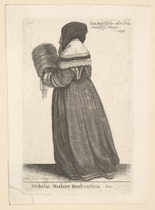 Brabantlı Soylu Kadın, Brabantlı Soylu Kadın, 1648 by Wenceslaus Hollar