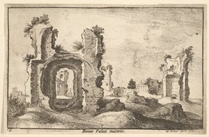 Palatine Sarayı, Roma, 1650 by Wenceslaus Hollar