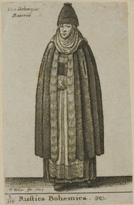 Bohemyalı Köylü Kadın by Wenceslaus Hollar